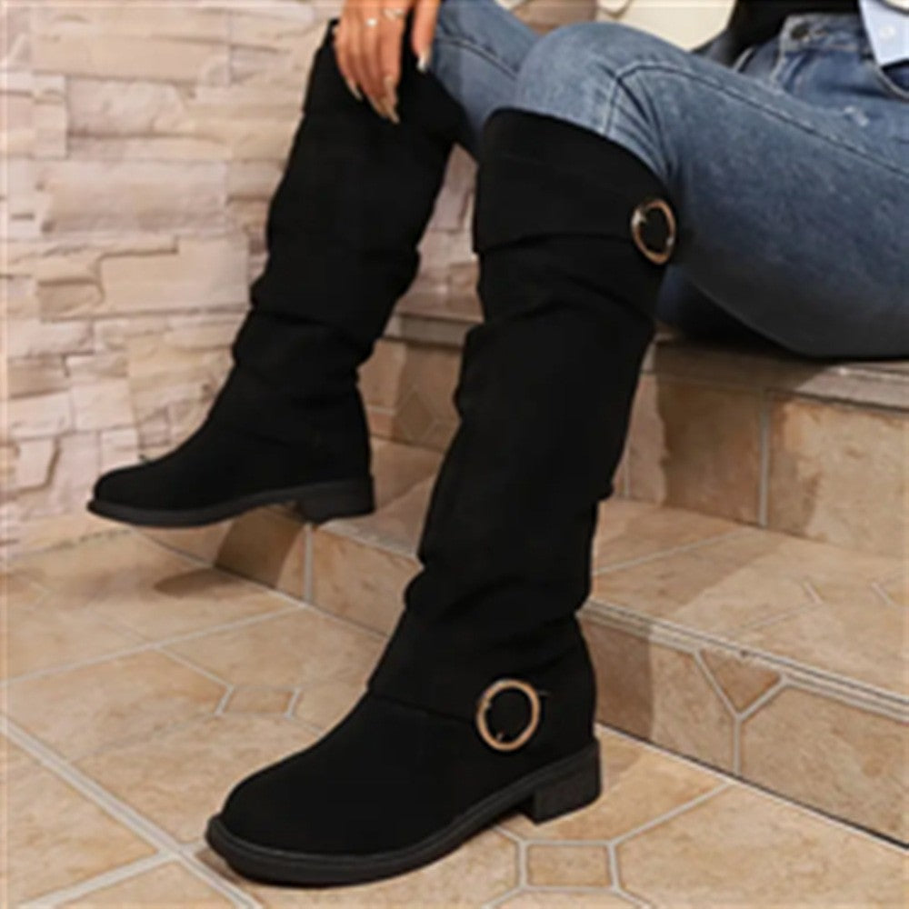 Rider™ | Bottines Élégantes en Daim à Petit Talon