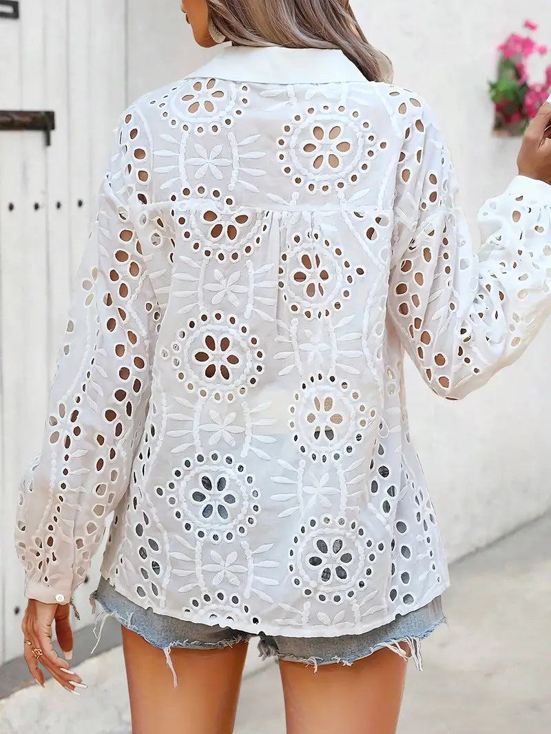 Camille | Chemise à Manches Bouffantes et Col Classique