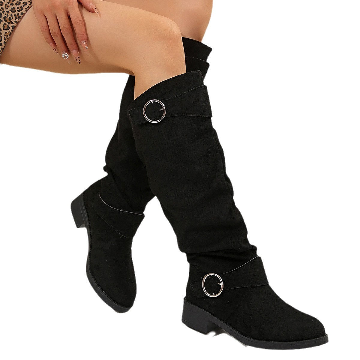 Rider™ | Bottines Élégantes en Daim à Petit Talon