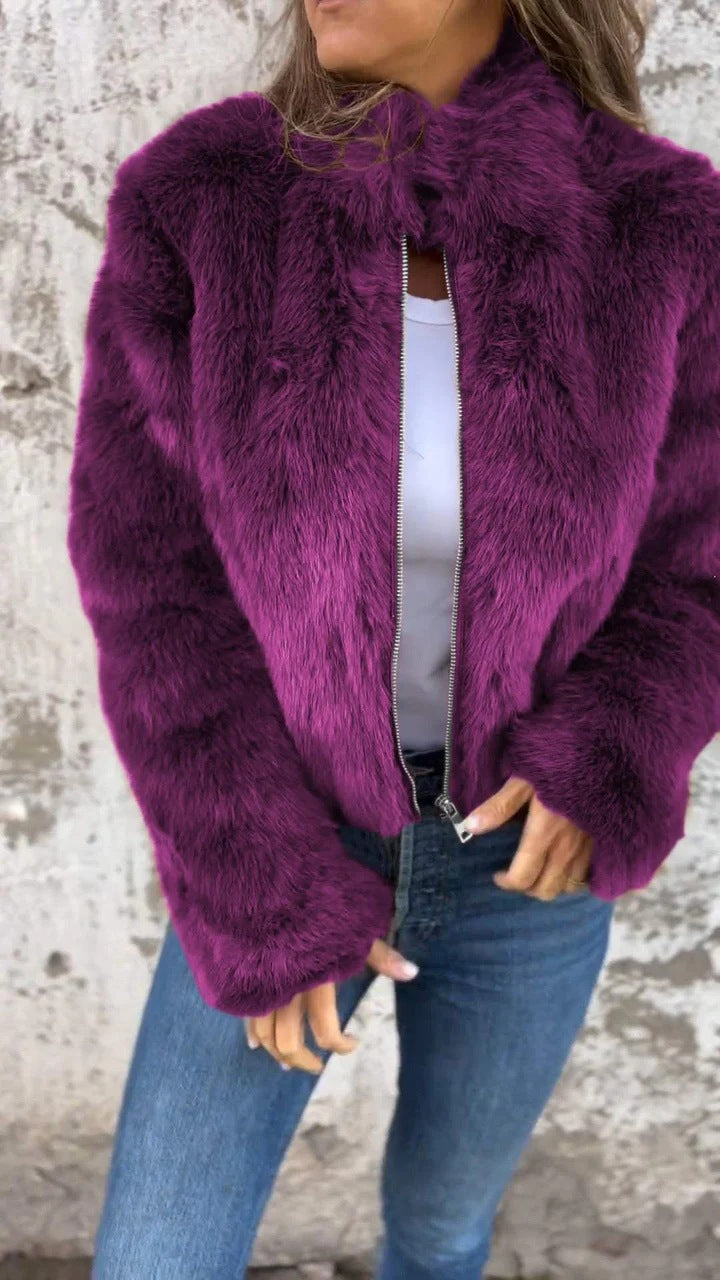Yudy™ | Veste Élégante à Revers en Peluche
