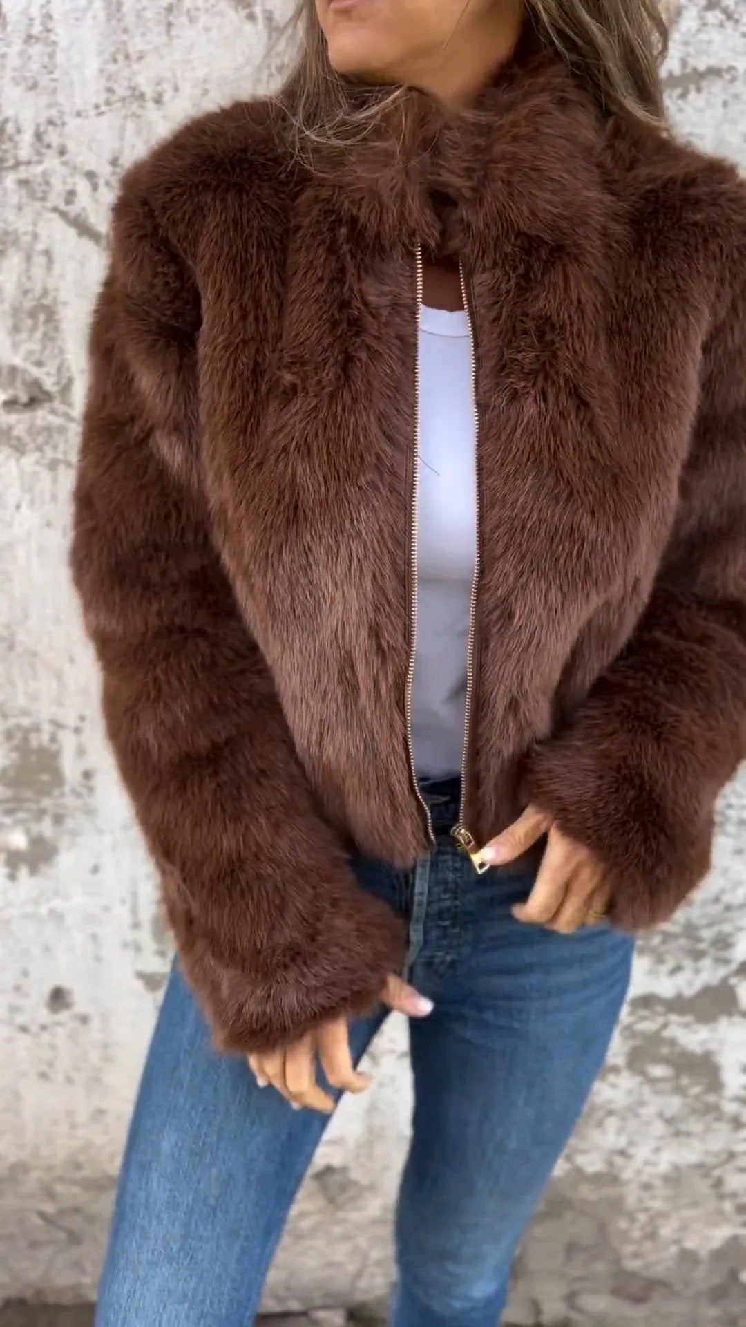 Yudy™ | Veste Élégante à Revers en Peluche