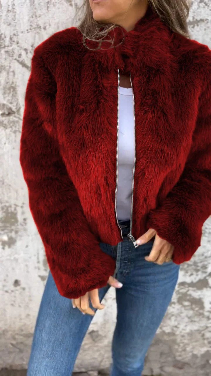 Yudy™ | Veste Élégante à Revers en Peluche