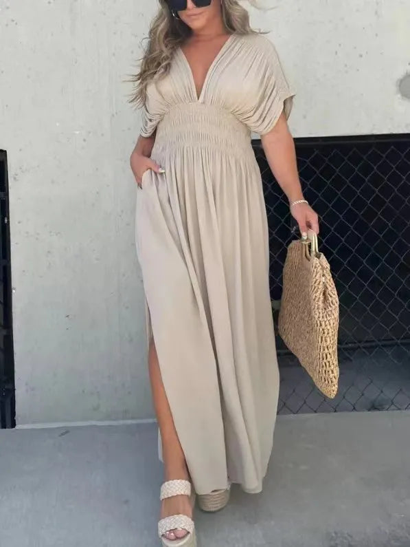 Alena | Robe Longue Dos Nu à Fente