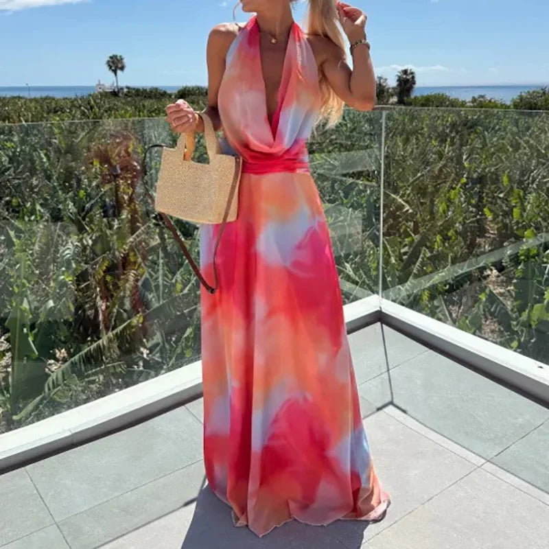 Liora | Robe Maxi Dos Nu à Lacets