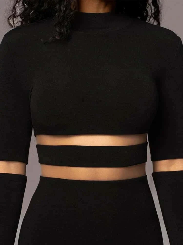 Naomi | Robe Moulante à Détails Transparents