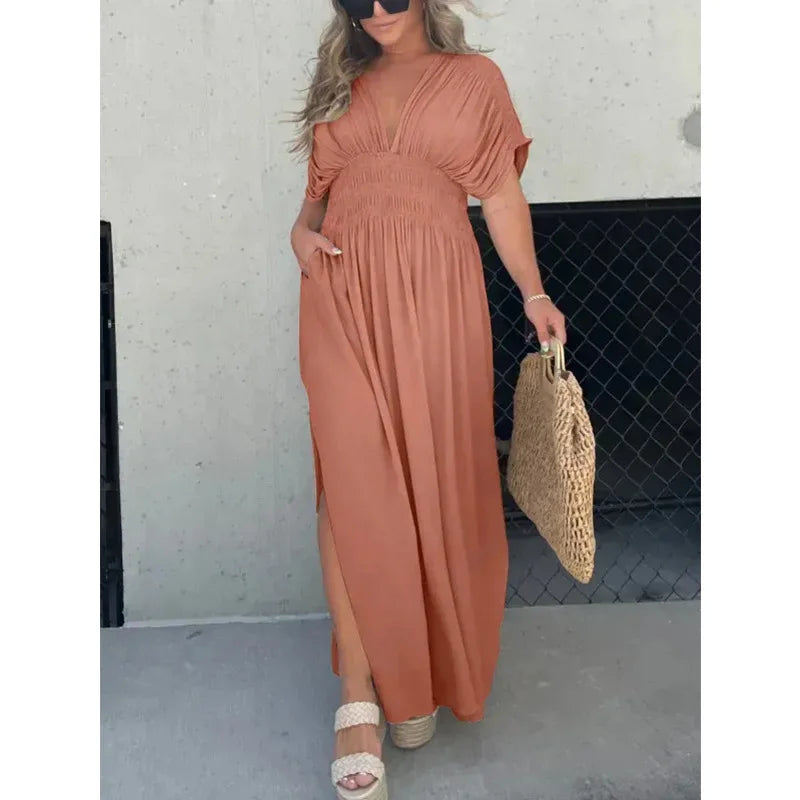 Alena | Robe Longue Dos Nu à Fente