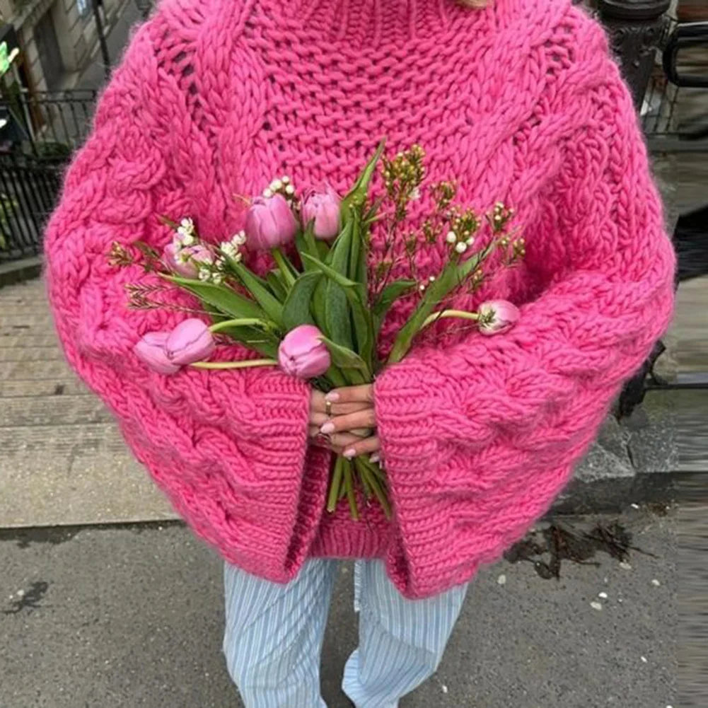 Élodie | Pull Maille Torsadée Oversize
