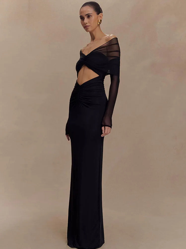 Ilona| Robe Off-Shoulder & Détail Sculptant