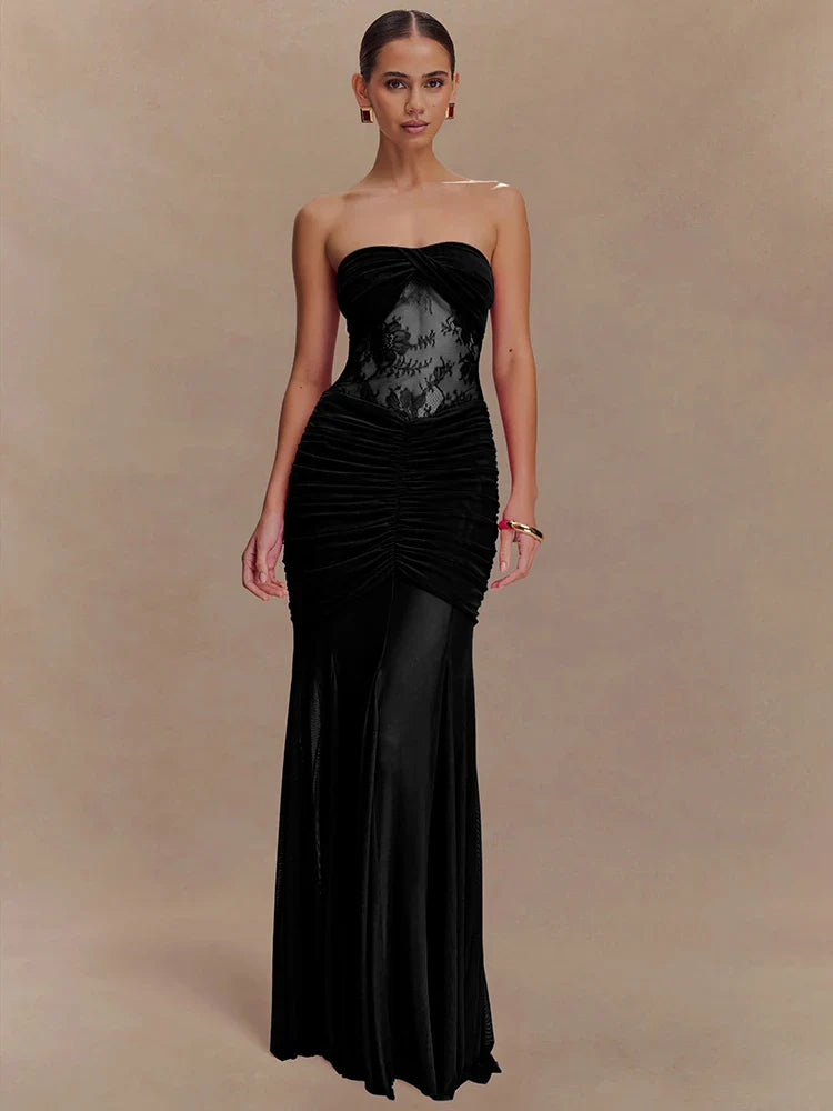 Alya | Robe Transparente & Détails Froncés