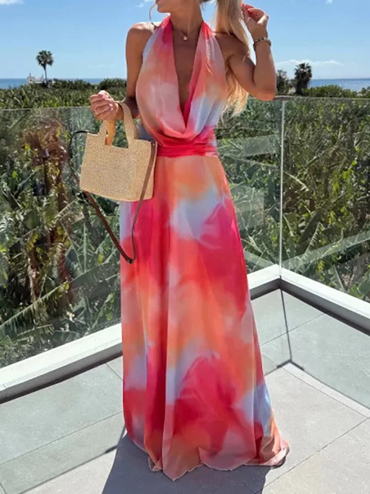 Liora | Robe Maxi Dos Nu à Lacets