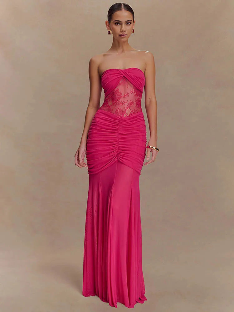 Alya | Robe Transparente & Détails Froncés