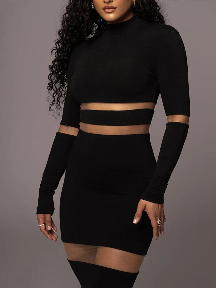 Naomi | Robe Moulante à Détails Transparents
