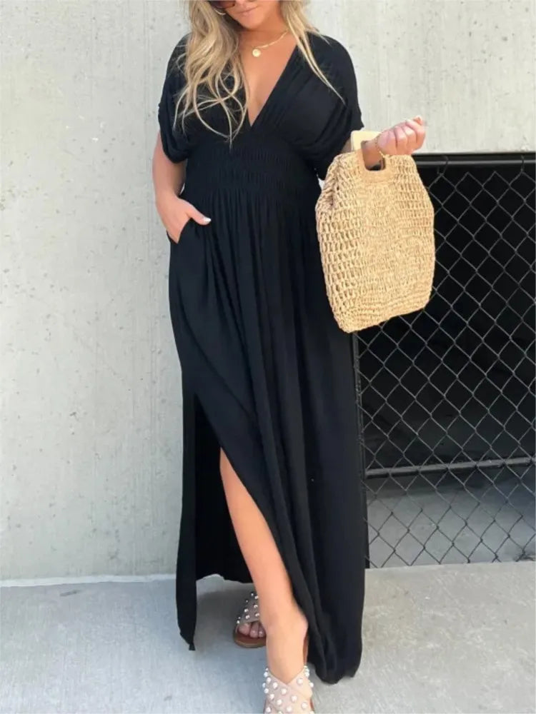 Alena | Robe Longue Dos Nu à Fente