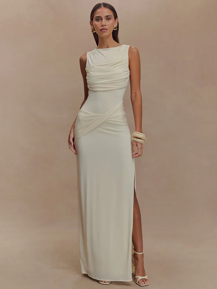 Mina | Robe Plissée & Silhouette Élancée
