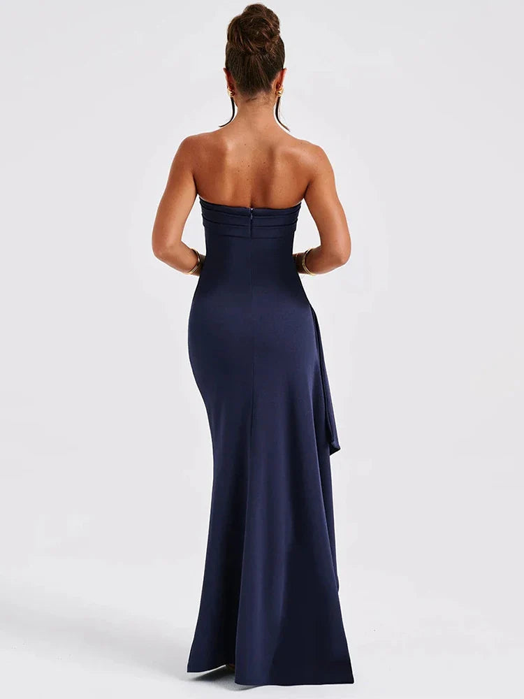 Naya | Robe Maxi Fendue Sans Bretelles