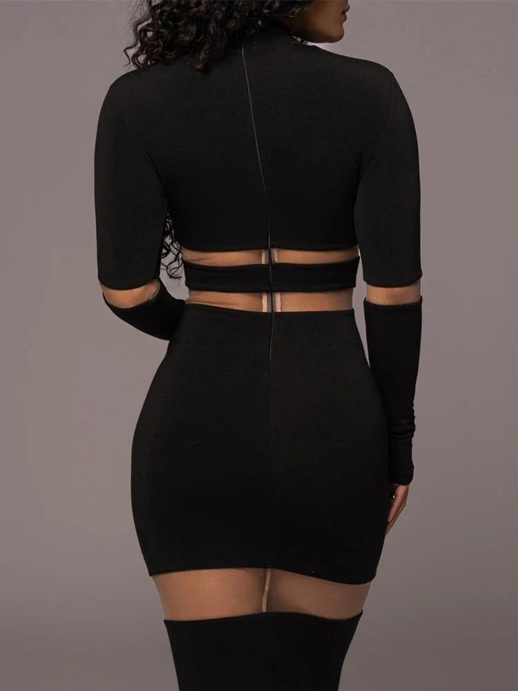 Naomi | Robe Moulante à Détails Transparents