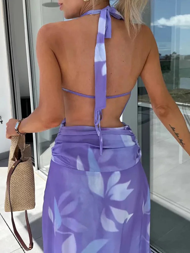 Liora | Robe Maxi Dos Nu à Lacets