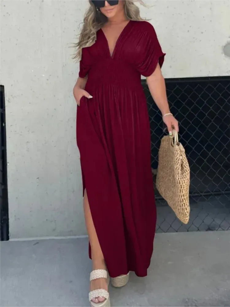 Alena | Robe Longue Dos Nu à Fente