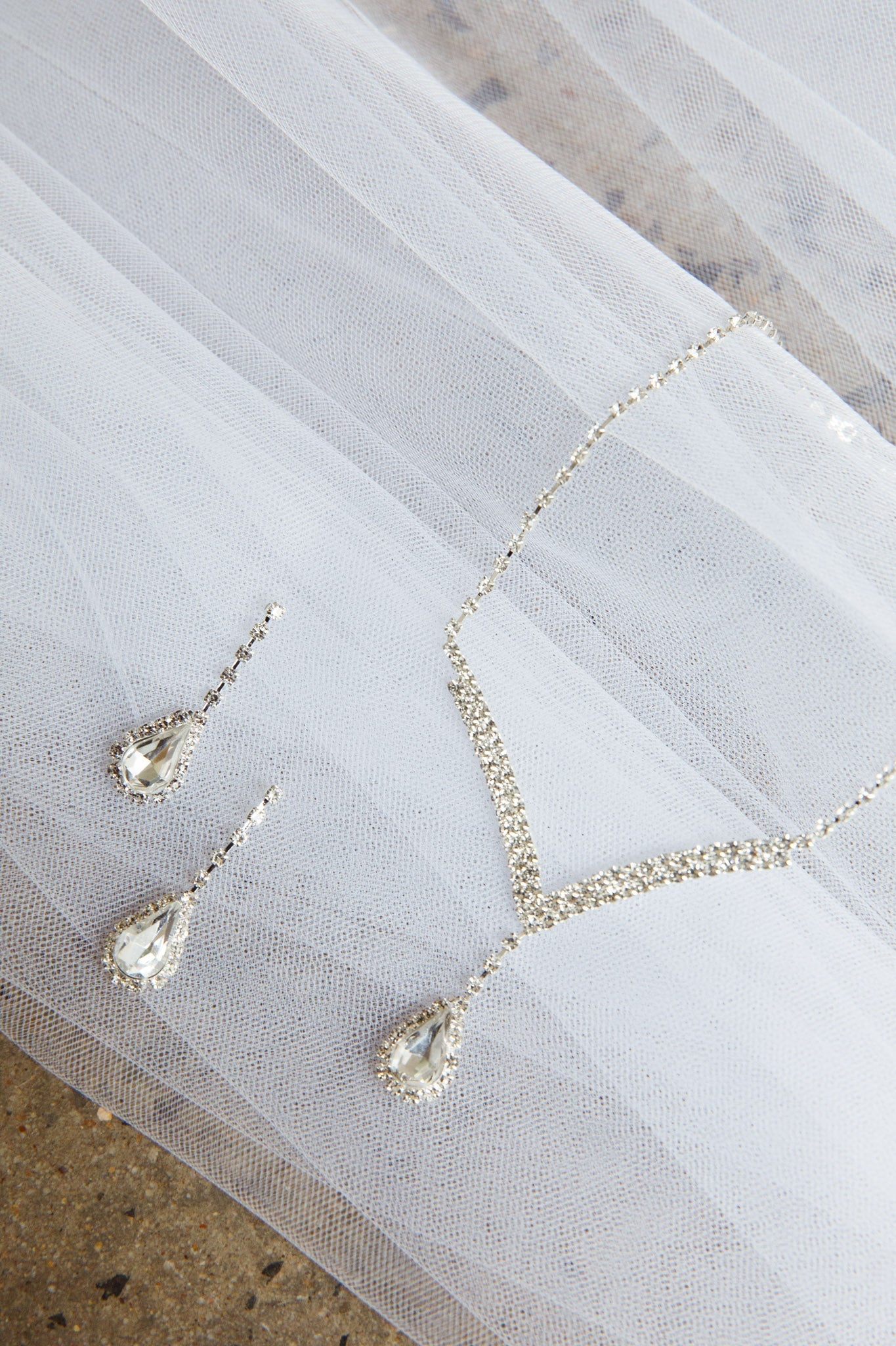 Ensemble Collier et Boucles d'Oreilles Melissa Diamante Argent