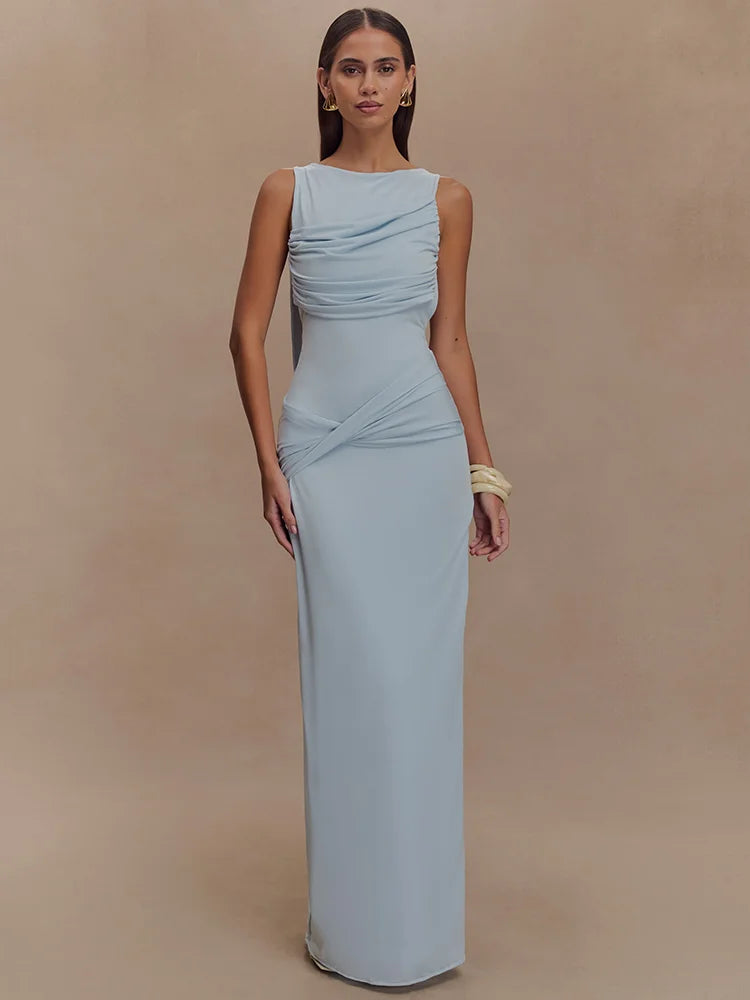 Mina | Robe Plissée & Silhouette Élancée