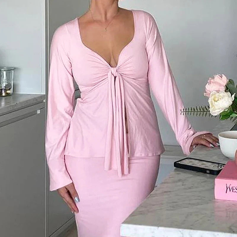 Maëva | Blouse Courte Nouée Y2K