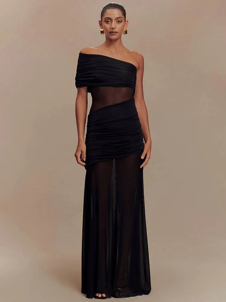 Soraya | Robe Drapée & Élégance Pure