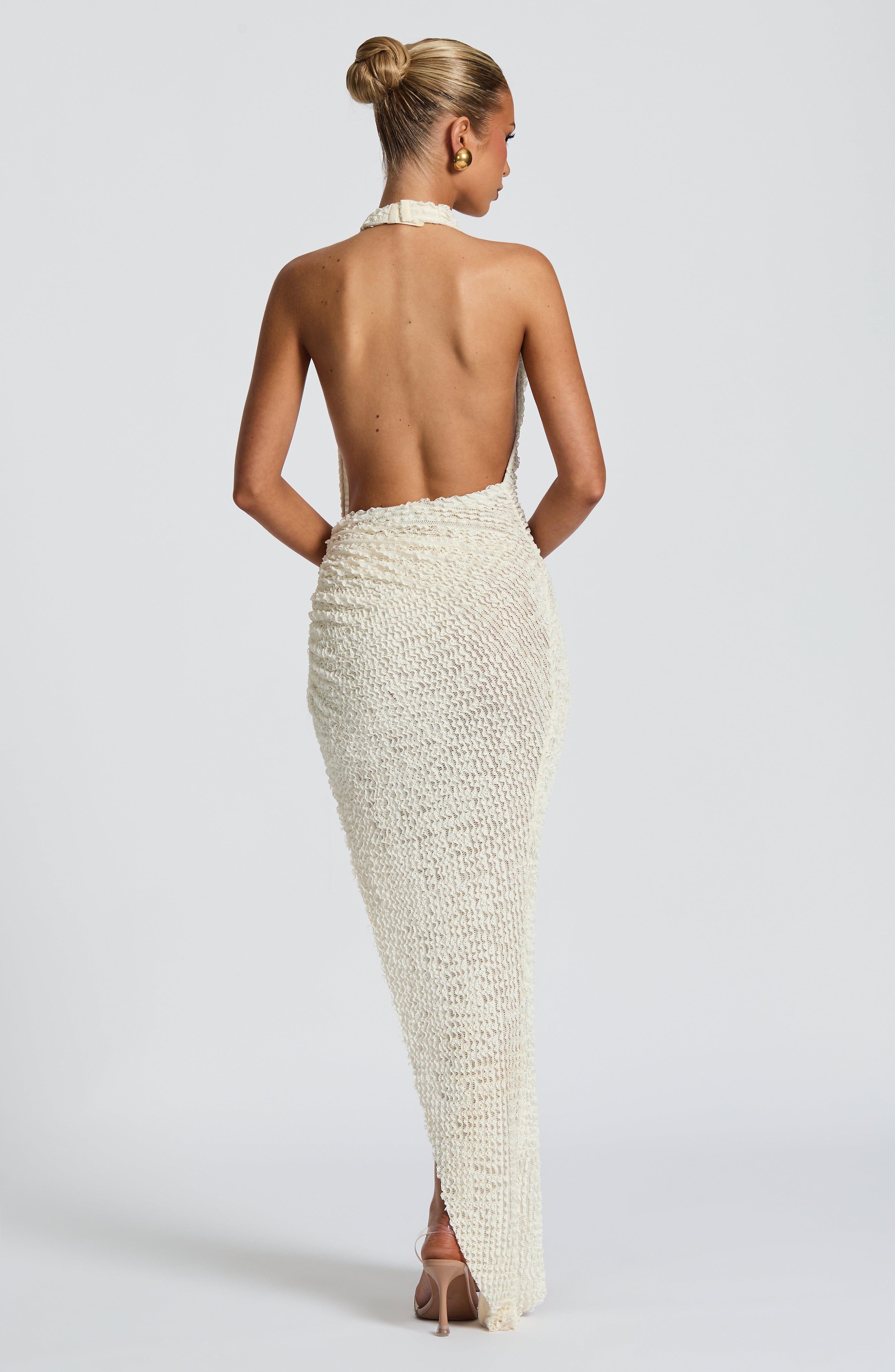 Calista | Robe Drapée & Fente Sublime