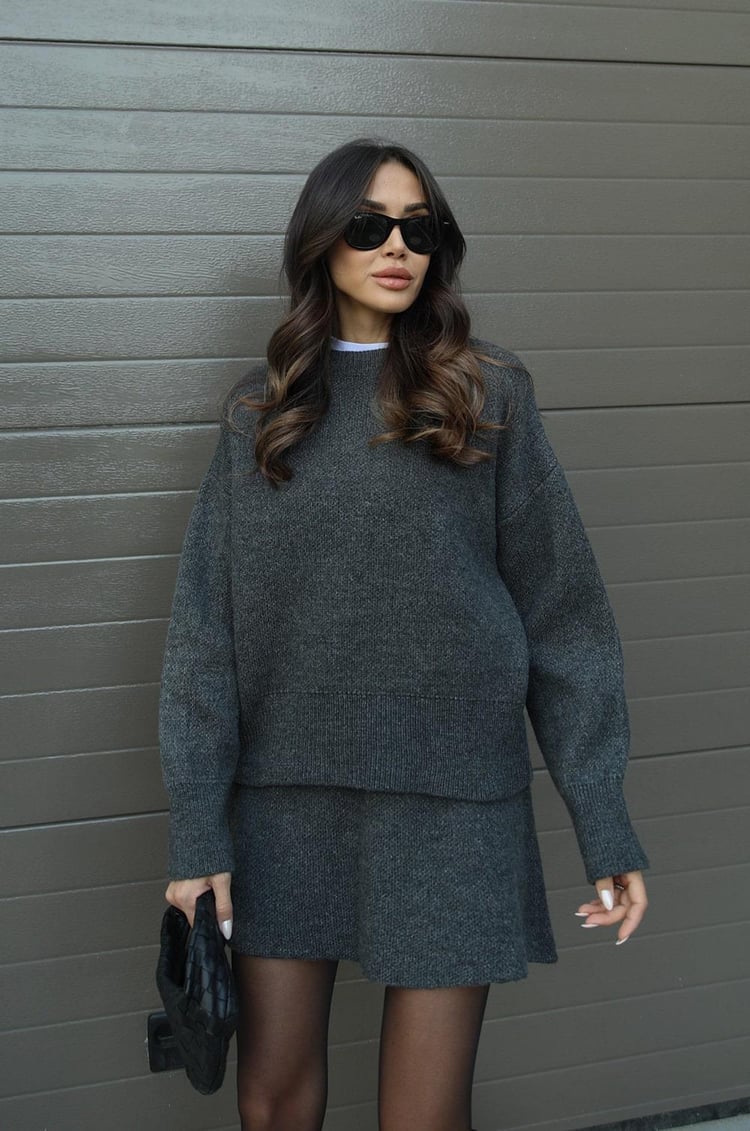 Elsie | Ensemble Tricoté (Top + Jupe)