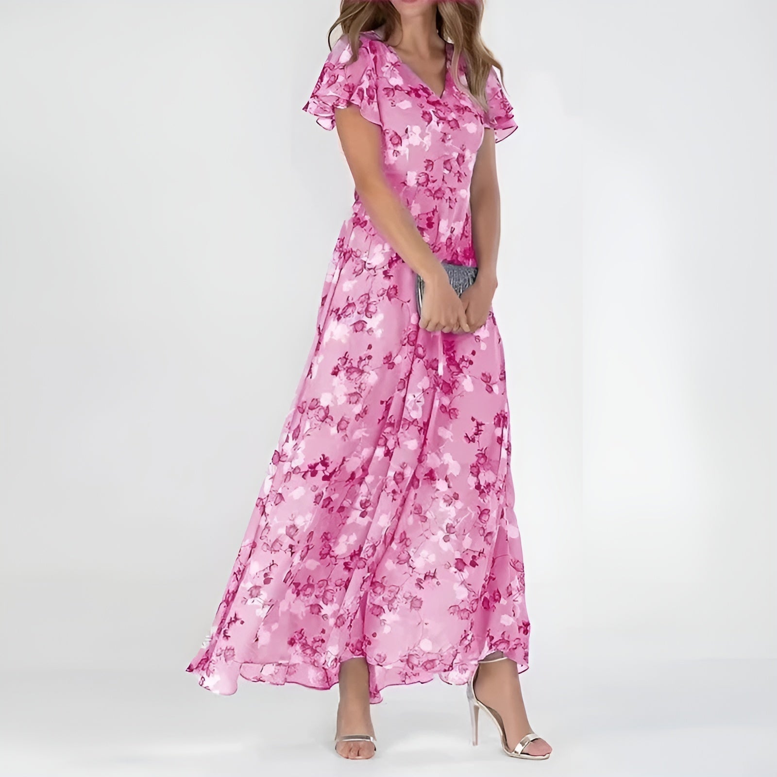 Mirena | Robe Longue Fleurie & Charme Romantique