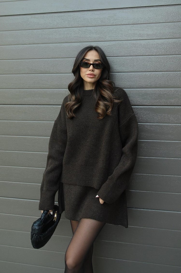 Elsie | Ensemble Tricoté (Top + Jupe)