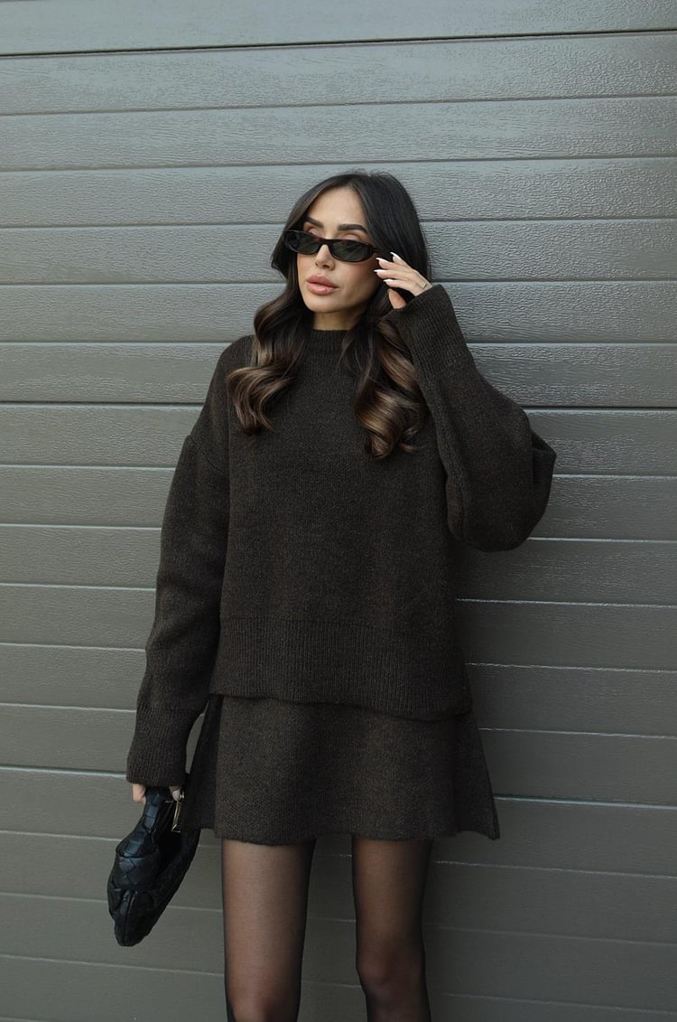 Elsie | Ensemble Tricoté (Top + Jupe)