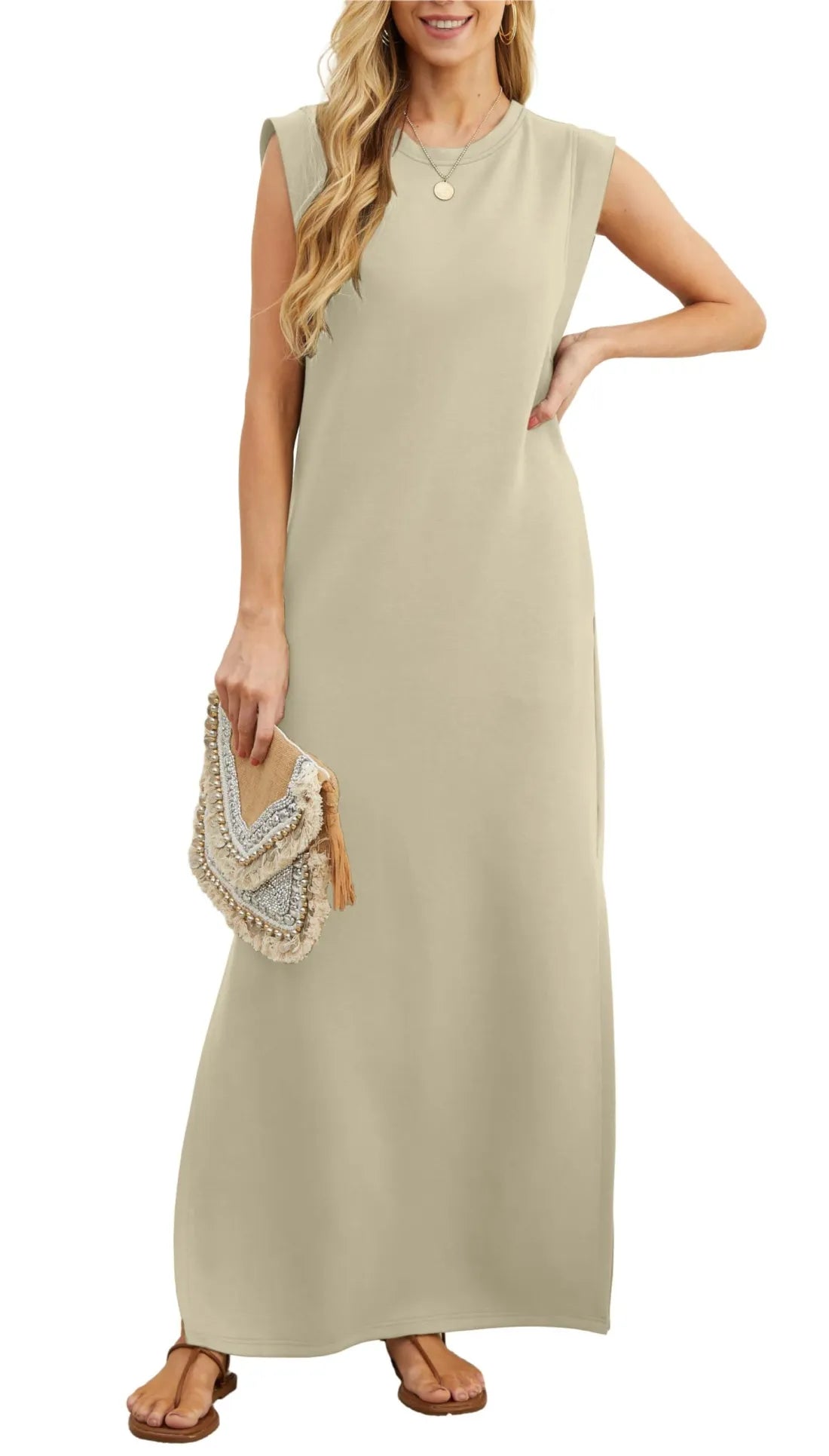 Maelis | Robe Maxi Fendue Décontractée