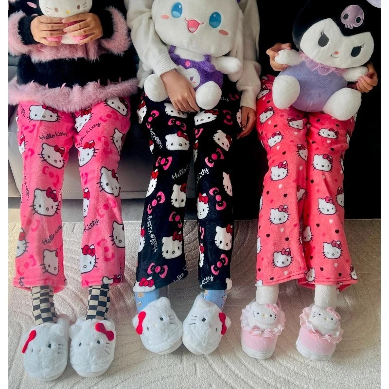 Kitty | Pantalon Douillet Imprimé Chat Rose