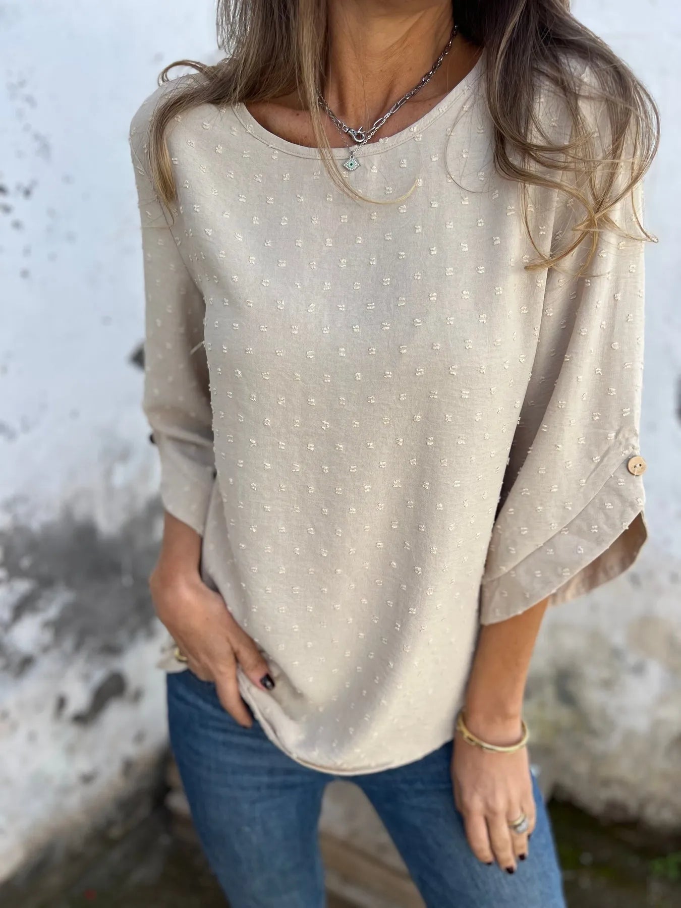 Ariane | Blouse Élégante à Pois