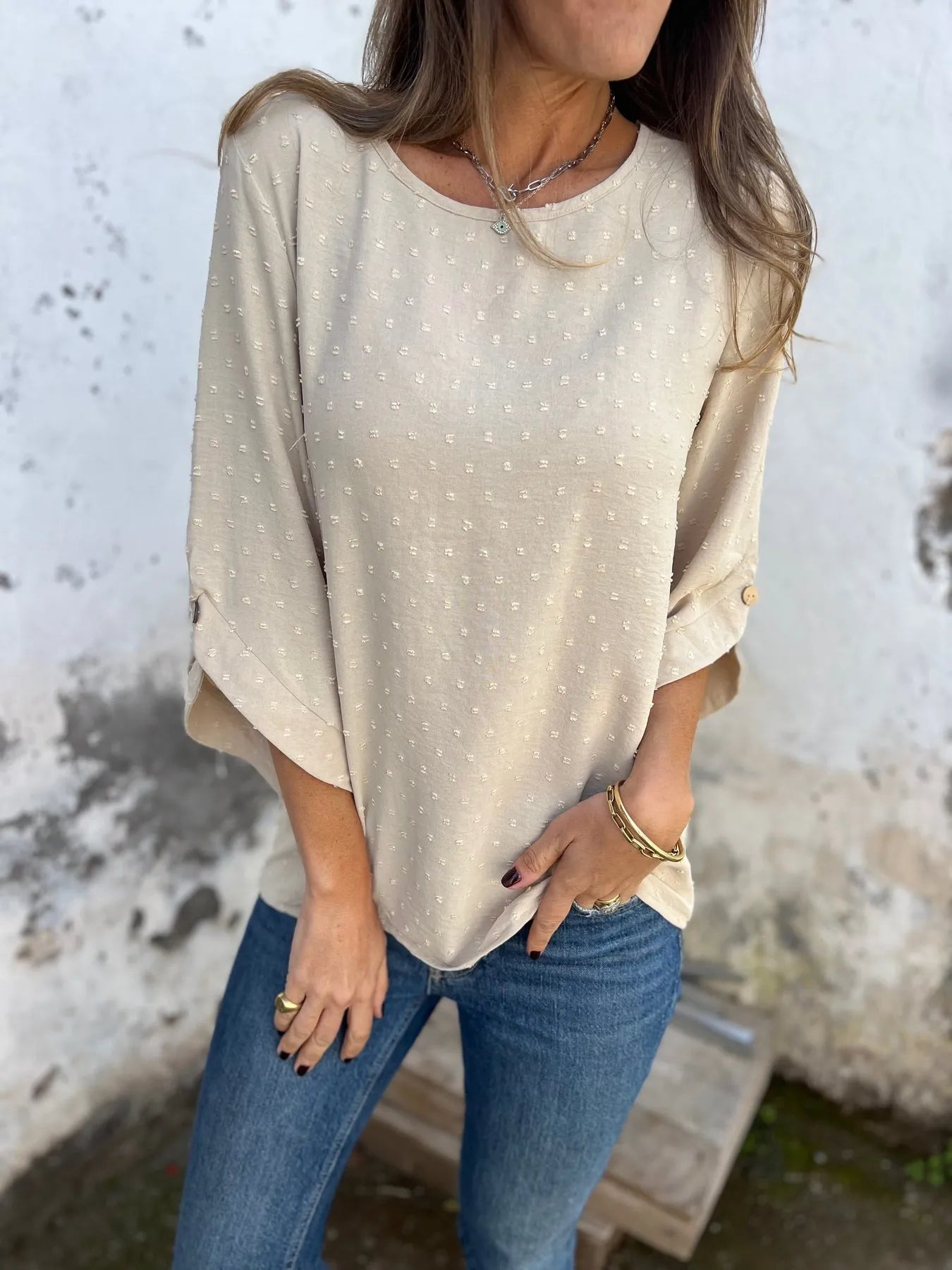 Ariane | Blouse Élégante à Pois