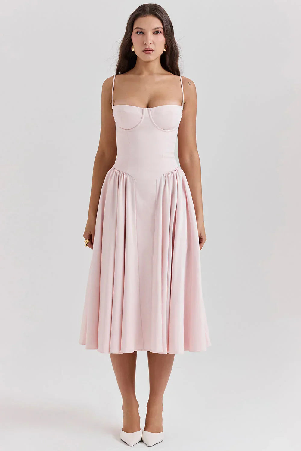 Sabine | Robe Corset Élégante à Fines Bretelles