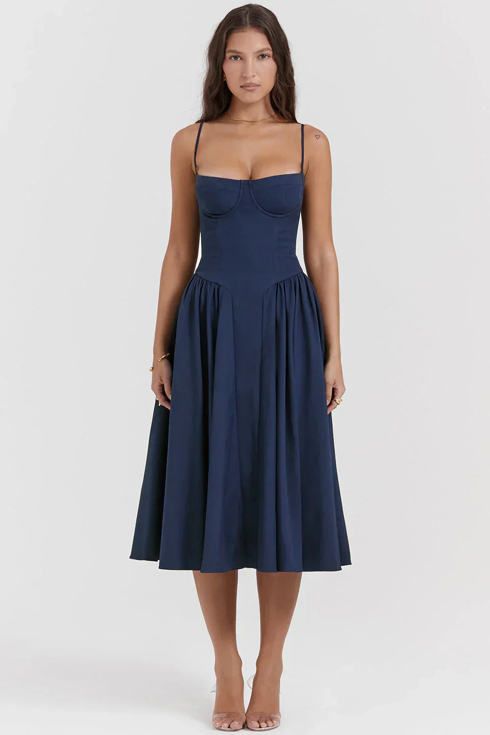 Sabine | Robe Corset Élégante à Fines Bretelles