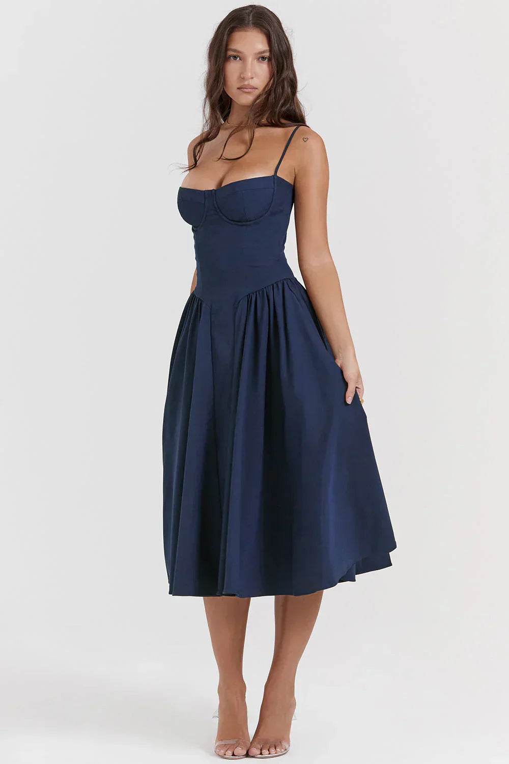Sabine | Robe Corset Élégante à Fines Bretelles