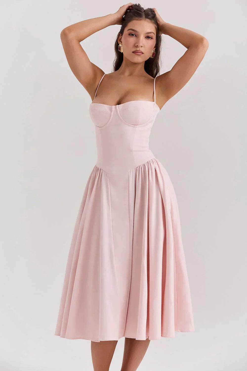 Sabine | Robe Corset Élégante à Fines Bretelles