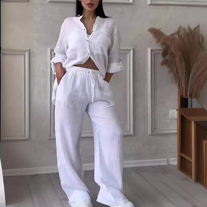 Isla | Ensemble Chemise Boutonnée et Pantalon