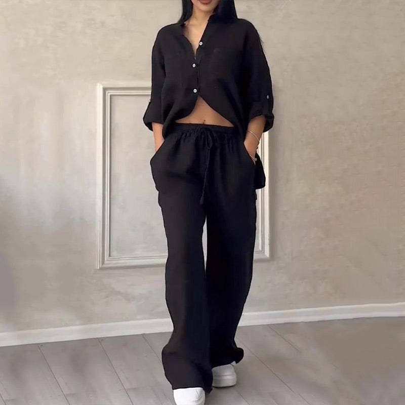 Isla | Ensemble Chemise Boutonnée et Pantalon