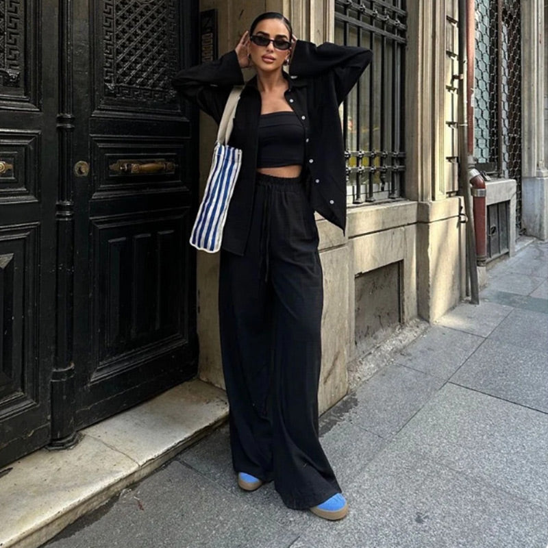 Isla | Ensemble Chemise Boutonnée et Pantalon