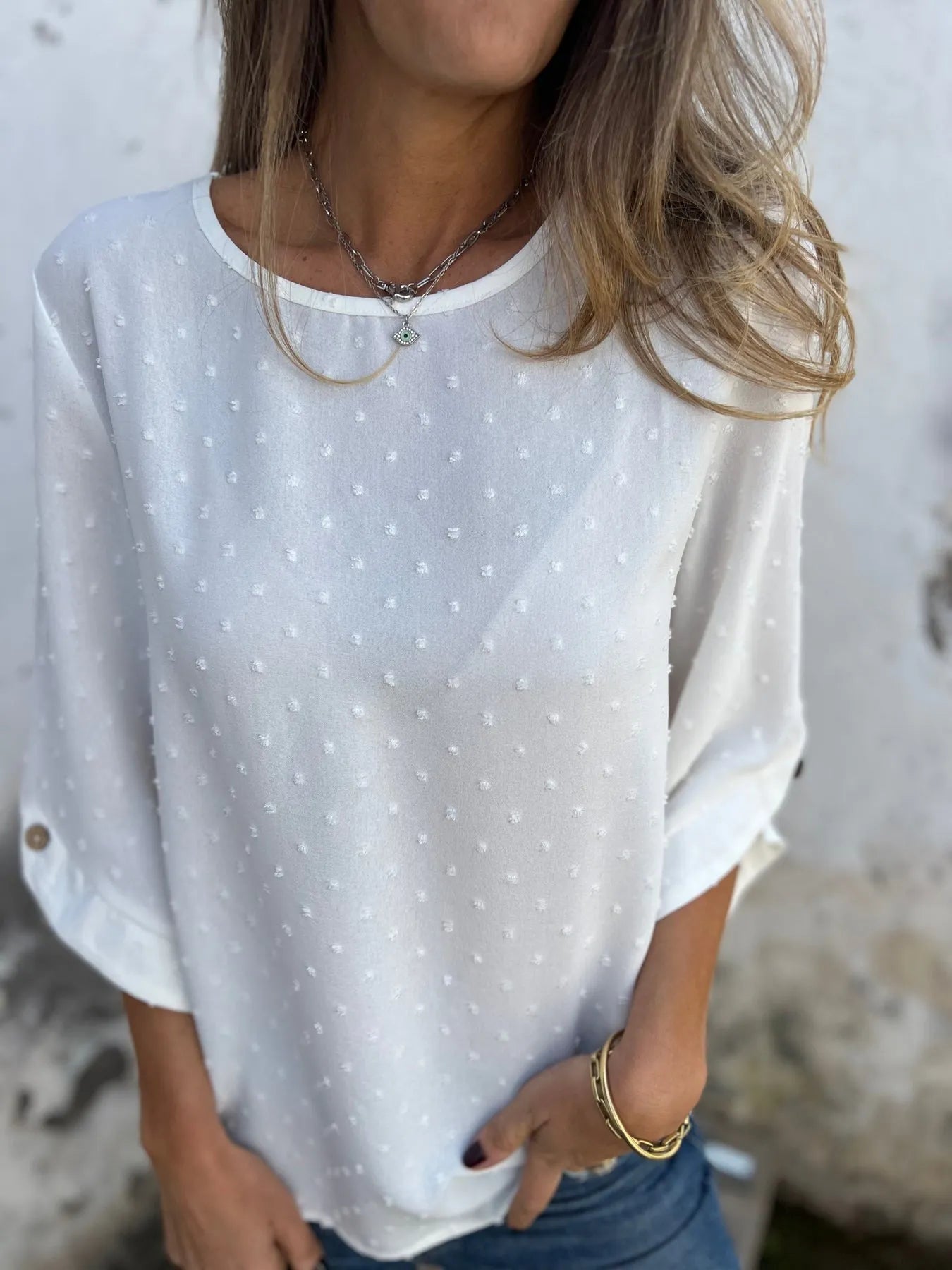 Ariane | Blouse Élégante à Pois
