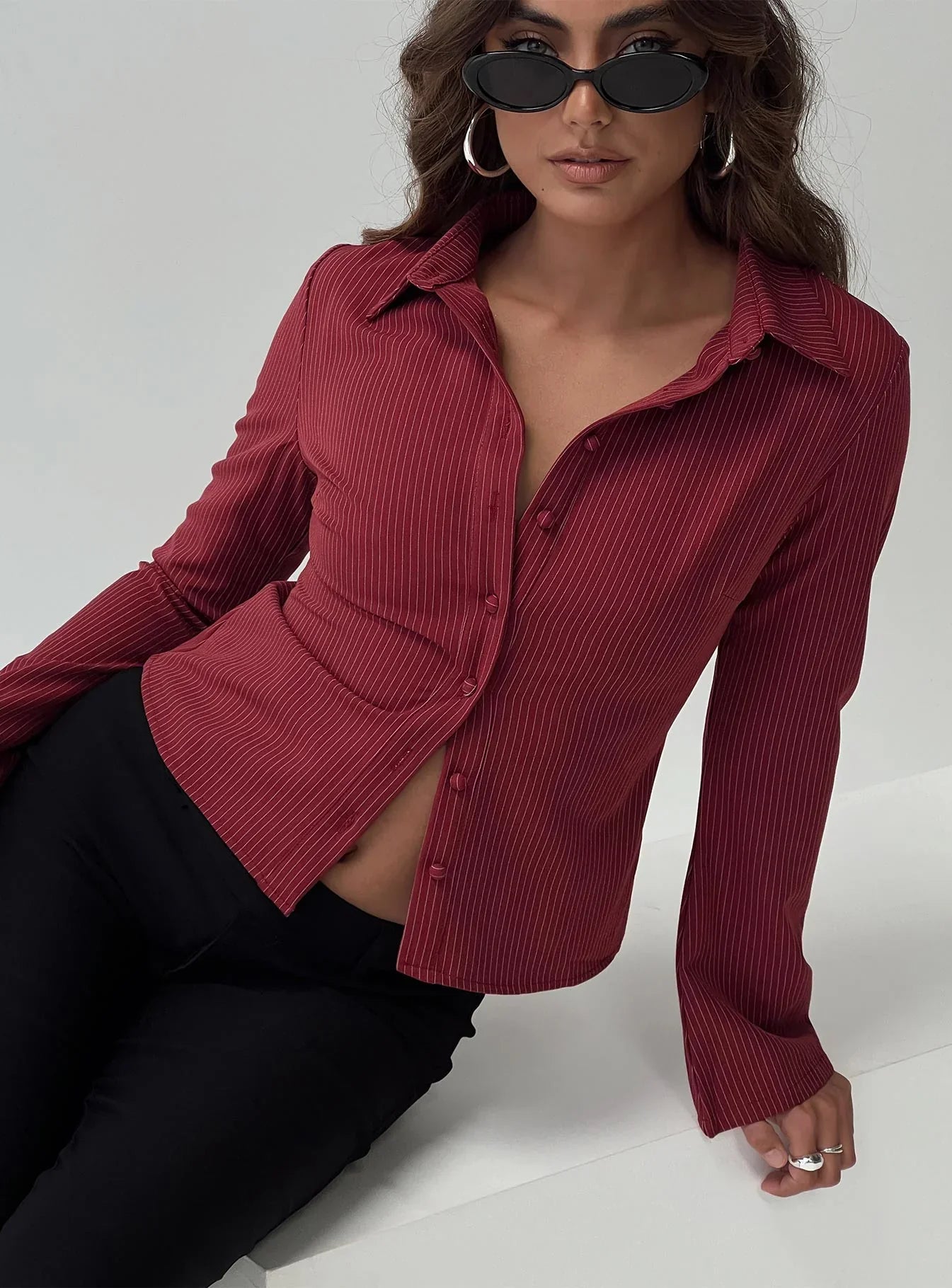 Lanabell | Chemise à Rayures Fines