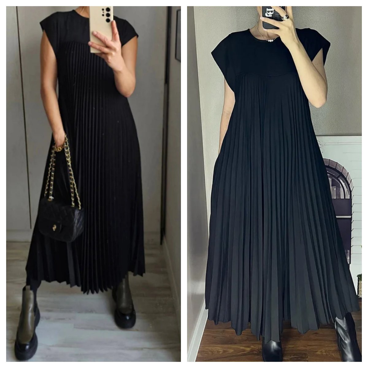 Auriane | Robe Plissée Unie