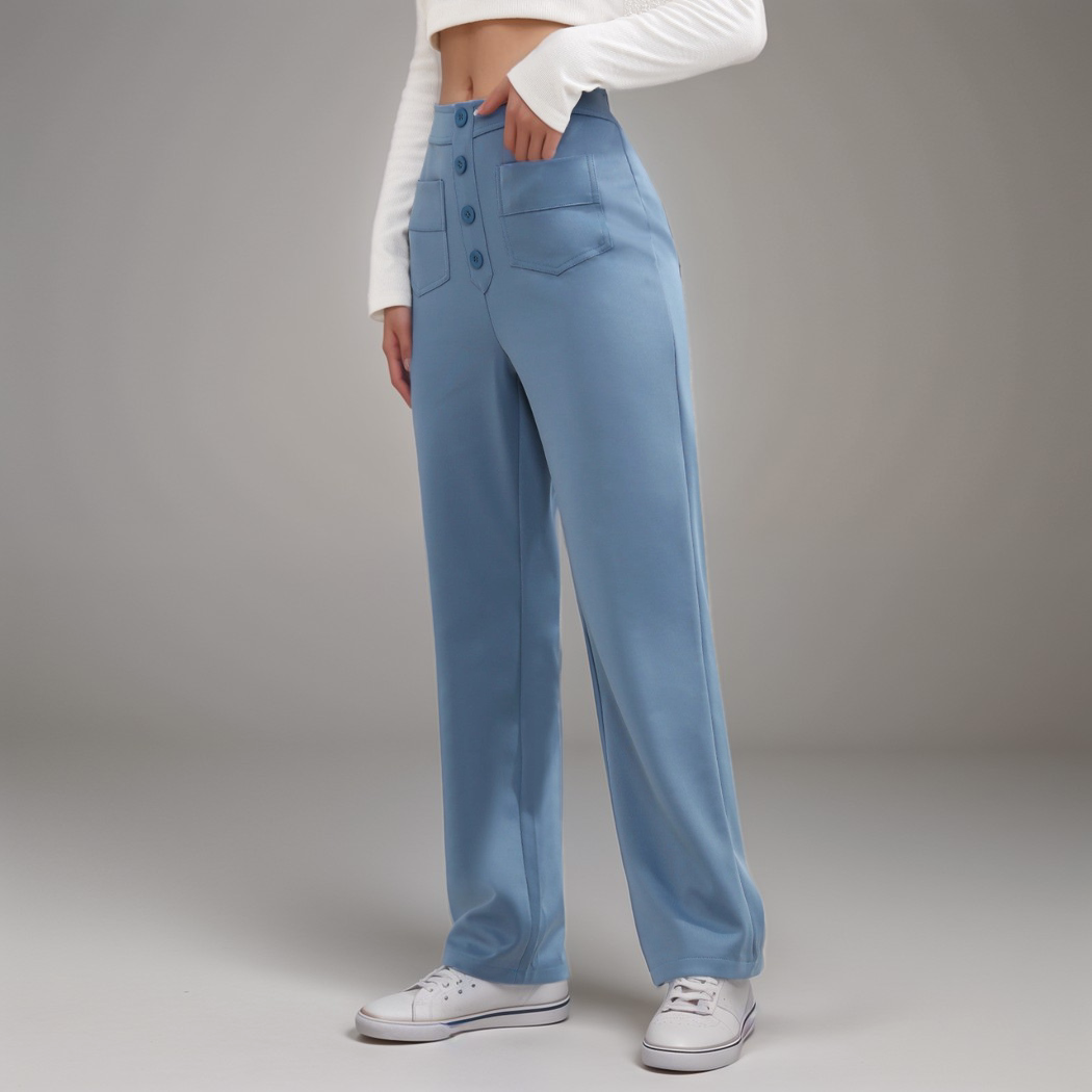 Léa | Pantalon Taille Haute Élastique