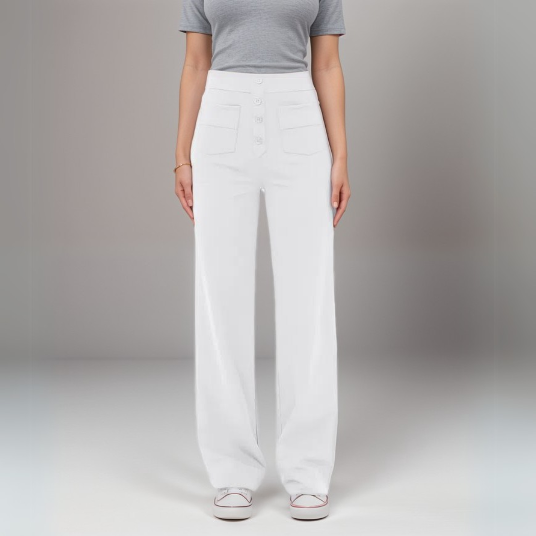 Léa | Pantalon Taille Haute Élastique