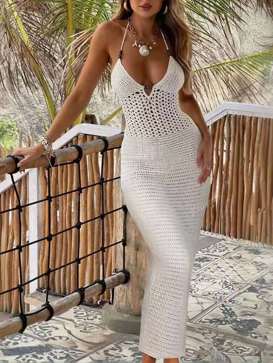 Noa | Robe Crochet Élancée d’Été
