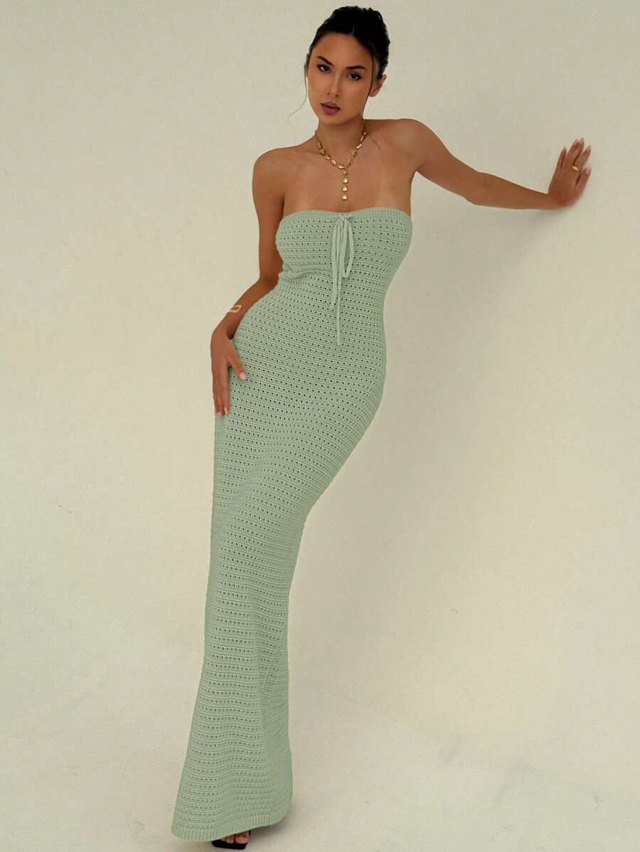 Nina | Robe Maxi Maille & Taille Sculptée