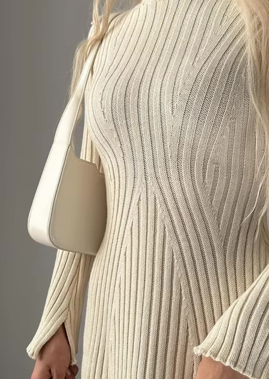 Lena | Robe Tricotée Chic Évasée